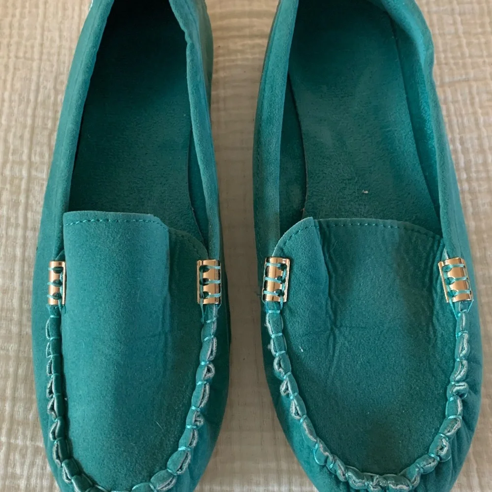 Teal Loafers for Women - Picture 1 of 4